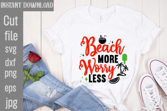 Download Beach More Worry Less SVG Cut File - Svg Collection