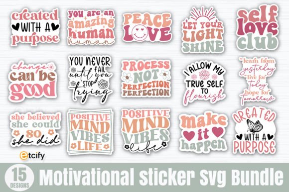 Download Motivational Sticker SVG Bundle - Svg Collection
