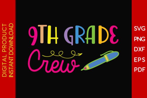 Download 9th Grade Crew Back to School Gift SVG - Svg Collection