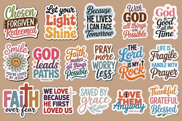 Download Christian Digital Stickers SVG Bundle. - Svg Collection