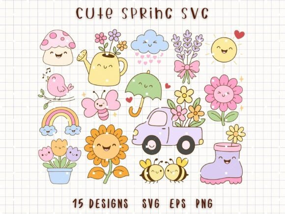 Download Cute Spring SVG Flowers Clipart - Svg Collection