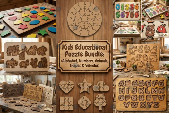 Download Kids Educational Puzzle Bundle SVG - Svg Collection