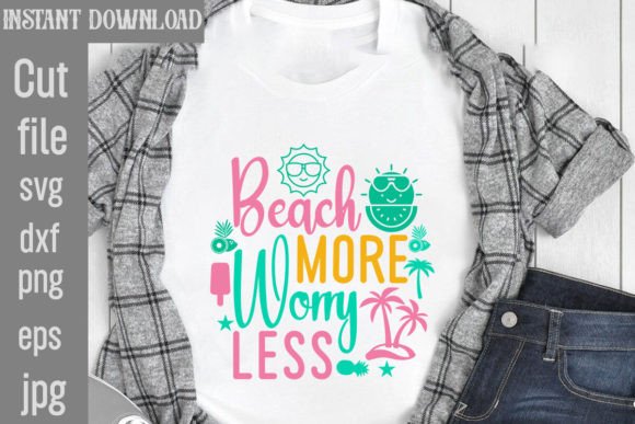 Download Beach More Worry Less SVG Cut File - Svg Collection