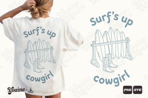 Download Summer Surfs Up Cowgirl Beach SVG PNG - Svg Collection