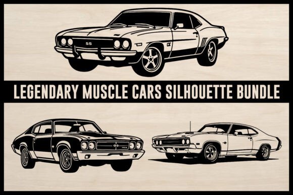Download Legendary Muscle Cars SVG Silhouettes - Svg Collection