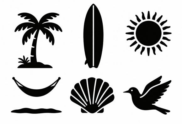 Download Summer Beach Vibes SVG Clipart Bundle - Svg Collection