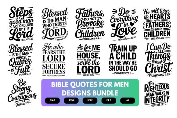 Download Bible Verse SVG Bundle for Men - Svg Collection