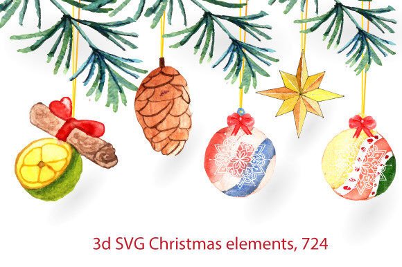 Download Decorative Christmas Elements SVG - Svg Collection