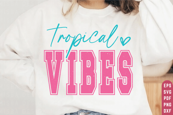 Download Tropical Vibes SVG, Beach Quote Cut File - Svg Collection