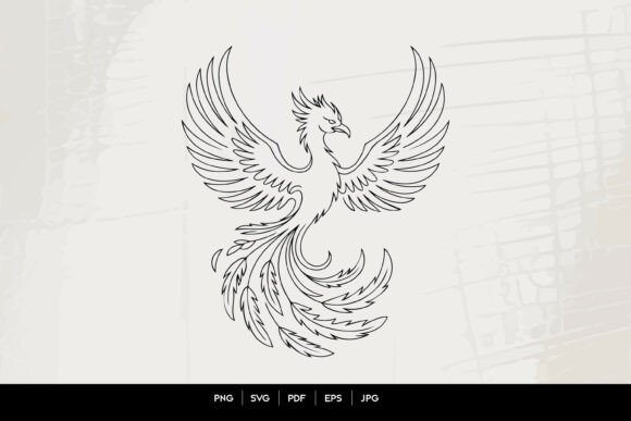 Download Phoenix Bird Line Art SVG - Svg Collection