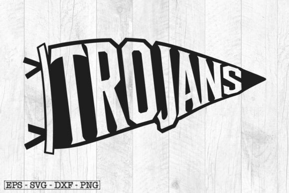 Download Trojans Pennant Mascot Pennant SVG - Svg Collection