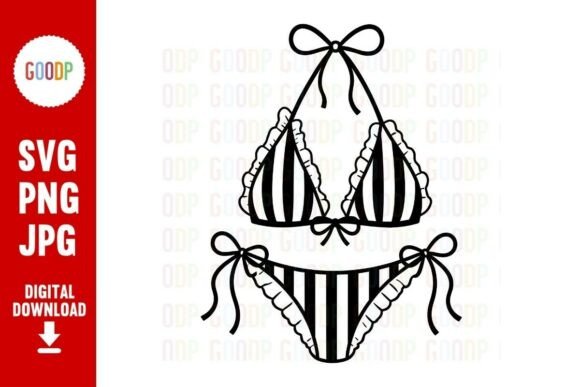 Download Striped Bikini Summer Beach SVG - Svg Collection