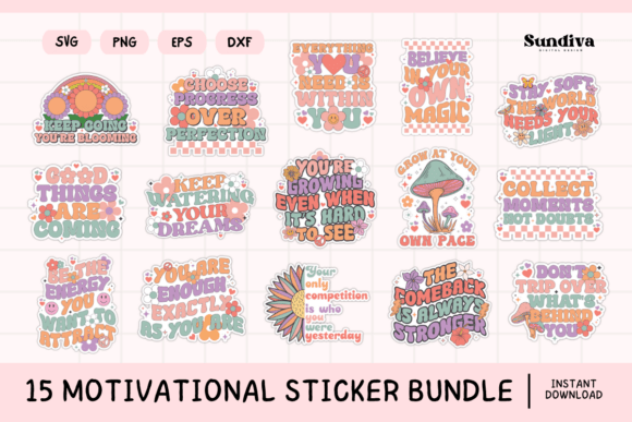 Download Motivational Quote Sticker SVG Bundle V2 - Svg Collection