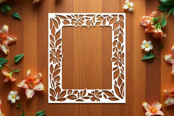 Download Floral Photo Frame Paper-Cut SVG - Svg Collection