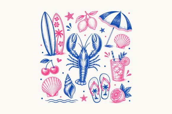 Download Lobster Beach Vacation SVG, Summer SVG - Summer svg Collection