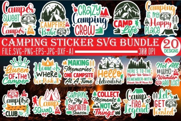 Download Camping Sticker SVG Bundle, Camping SVG - Svg Collection
