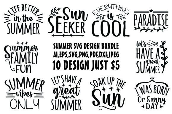 Download Summer Svg Design Bundle - Summer svg Collection