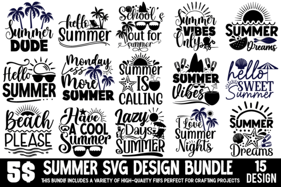 Download Summer SVG Design Bundle - Summer svg Collection