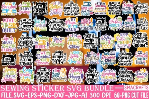Download The Mega Sewing Sticker SVG Bundle - Svg Collection