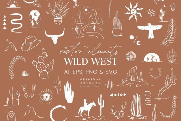 Download Wild West Vector Elements Western SVG - Svg Collection