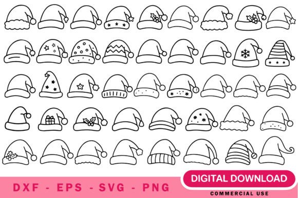 Download Santa Hat SVG Bundle - Svg Collection