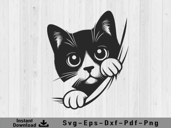 Download Cute Cat SVG, Peeking Cat Svg Vector - Svg Collection