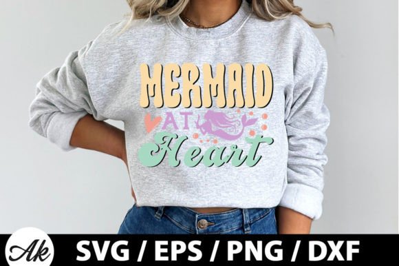 Download Mermaid at Heart Retro SVG - Svg Collection