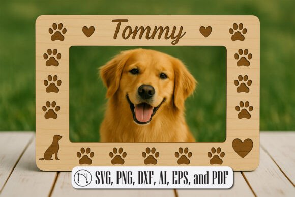 Download Dog Photo Frame Laser Cut SVG Cut File - Svg Collection