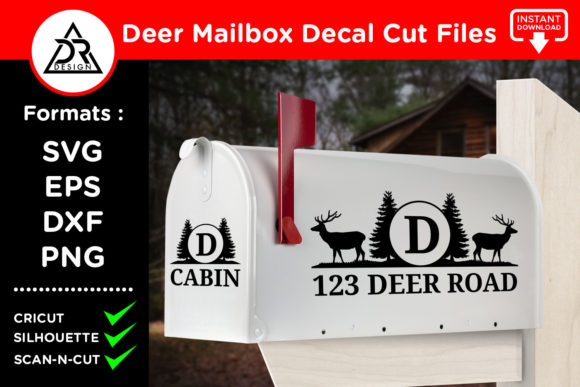 Download Deer Mailbox Decal Cut Files SVG - Svg Collection