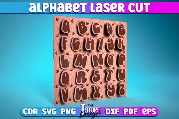 Download Alphabet Laser Cut SVG | Kids Alphabet - Svg Collection
