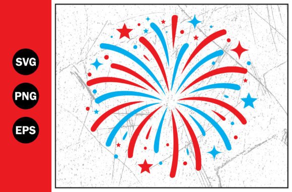 Download Red Blue Fireworks Vector Clipart Svg - Svg Collection