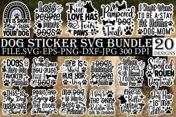 Download Dog SVG Bundle, Dog Sticker SVG Bundle - Svg Collection