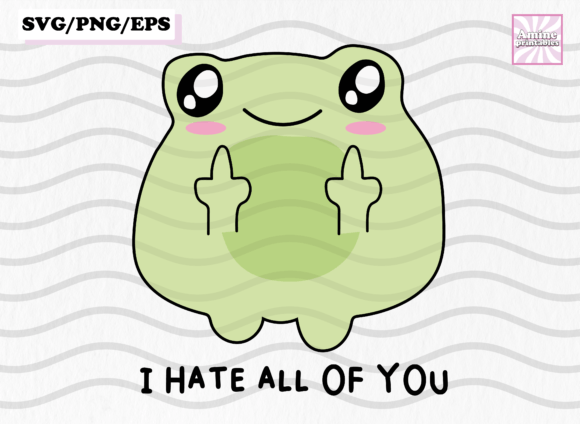 Download Cute Funny Frog Trendy Frog Sticker SVG - Svg Collection
