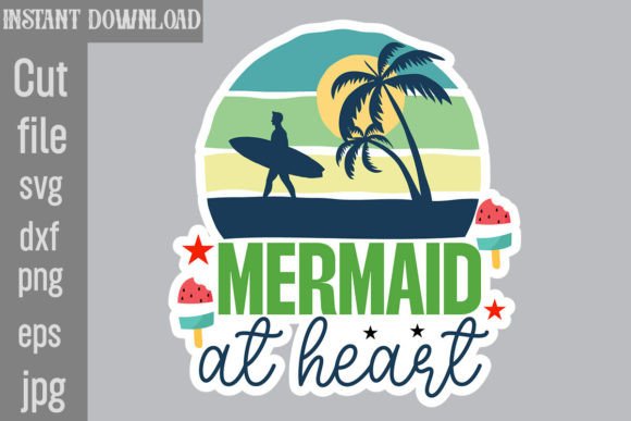 Download Mermaid at Heart SVG Cut File - Svg Collection