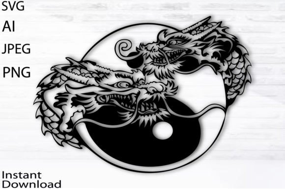 Download Ying Yang Dragon Svg/Jpg/Png/Ai - Svg Collection