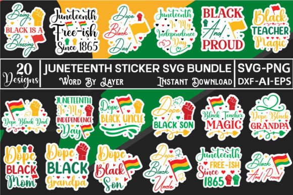 Download Juneteenth Sticker SVG Bundle - Svg Collection