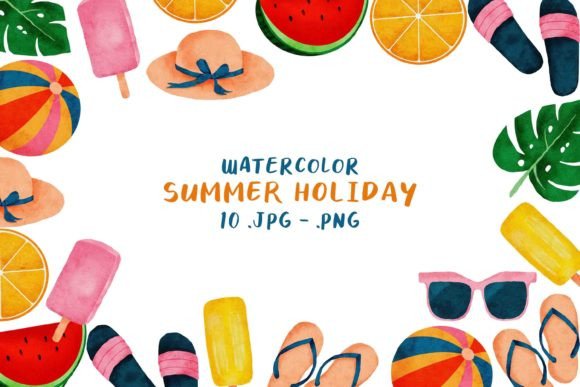 Download Watercolor Summer Holiday Illustration - Premium Resources