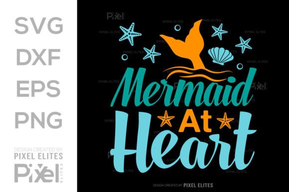 Download Mermaid at Heart SVG, Beach Quote Design - Svg Collection