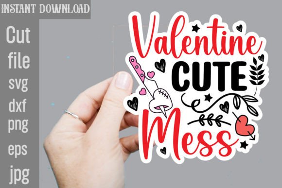 Download Valentine Cute Mess SVG Sticker Designs - Svg Collection