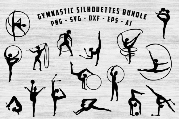 Download Gymnastic Silhouettes SVG - Vector &amp; PNG - Svg Collection