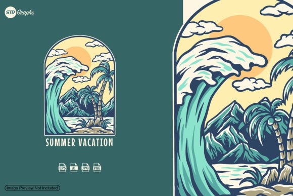 Download Beach Summer Vacation - Illustration - Premium Resources