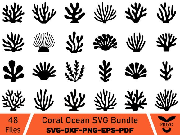 Download Coral Ocean SVG Bundle, Coral Silhouette - Svg Collection