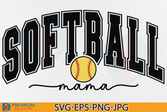 Download Softball Mama SVG, Retro Varsity Mom PNG - Svg Collection