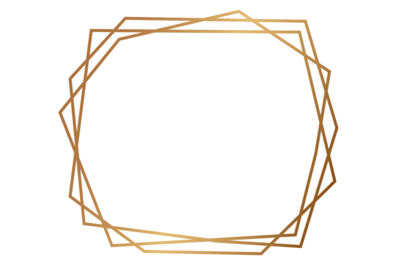 Download Gold Geometric Frame. Art Deco Polygonal - Polygonal Collection