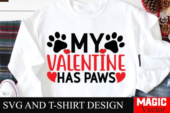 Download My Valentine Has Paws SVG,Valentine - Svg Collection