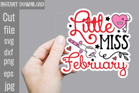 Download Little Miss February SVG Sticker Designs - Svg Collection