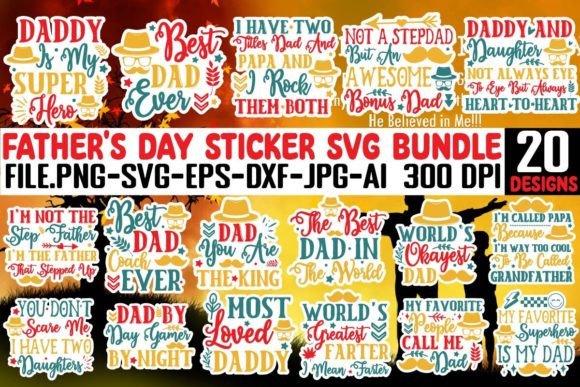 Download Father's Day Sticker SVG Bundle - Svg Collection