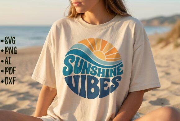 Download Sunshine Vibes Summer T-Shirt Design Svg - Svg Collection