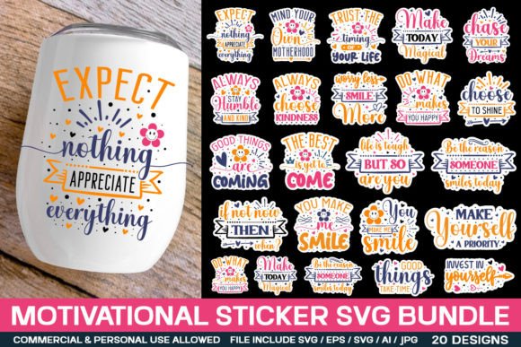 Download Motivational Sticker Svg Bundle,inspirat - Svg Collection